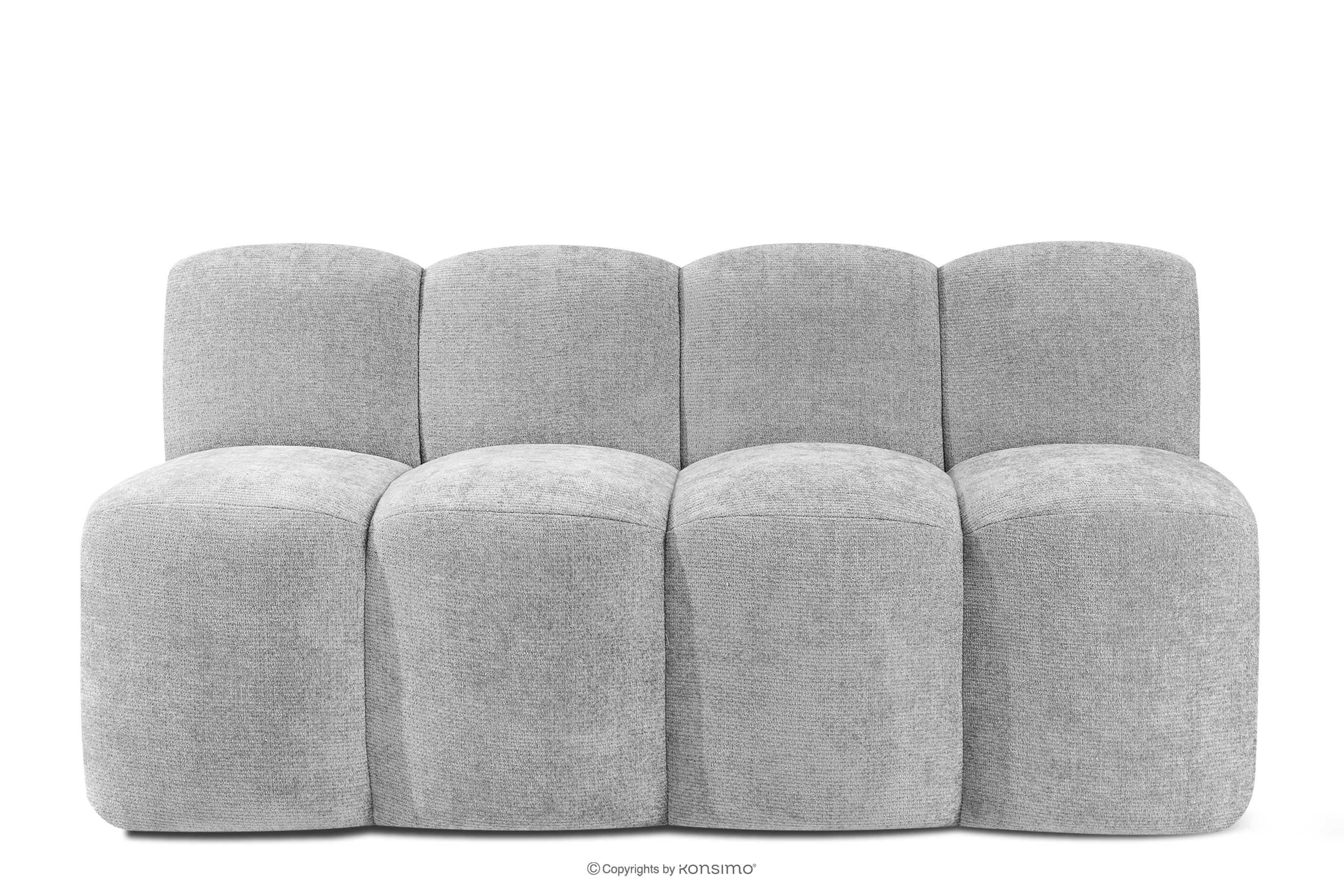 Ławka tapicerowana do jadalni 160 cm tkanina szenil jasny szary