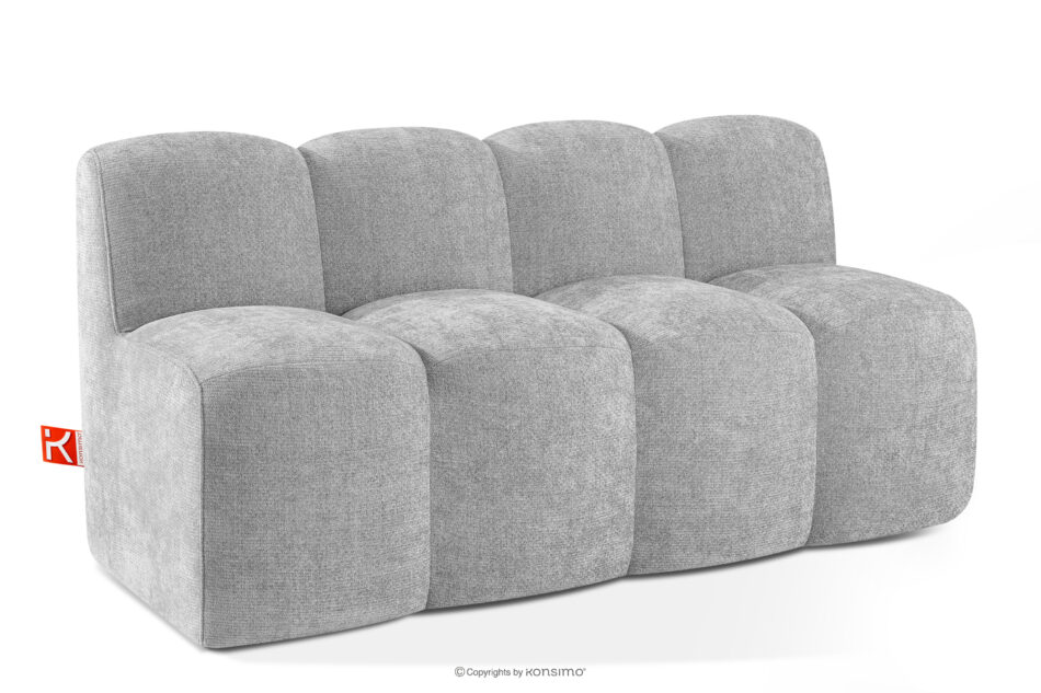 BRESCO Ławka tapicerowana do jadalni 160 cm tkanina szenil jasny szary jasny szary - zdjęcie 2