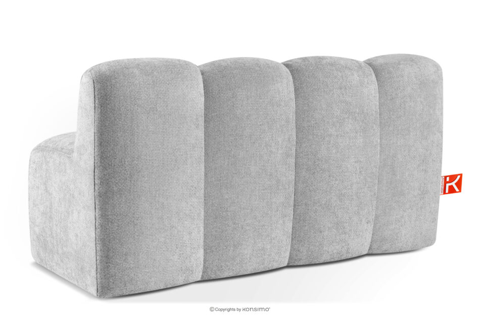 BRESCO Ławka tapicerowana do jadalni 160 cm tkanina szenil jasny szary jasny szary - zdjęcie 3