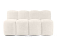 Ławka tapicerowana do jadalni 160 cm tkanina szenil kremowy