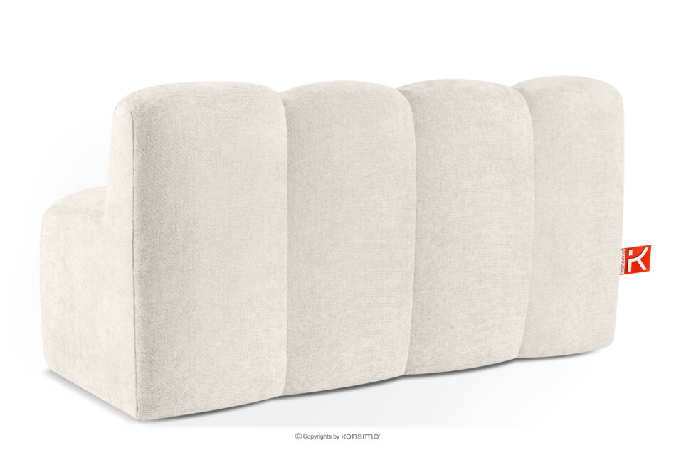 BRESCO Ławka tapicerowana do jadalni 160 cm tkanina szenil kremowy kremowy - zdjęcie 3