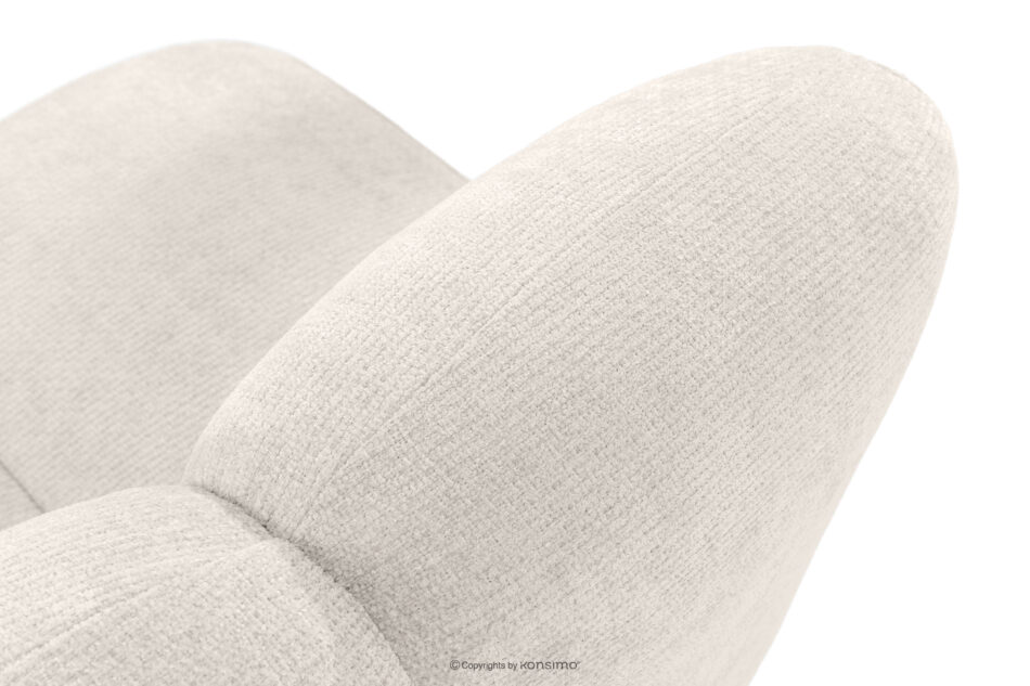 BRESCO Ławka tapicerowana do jadalni 160 cm tkanina szenil kremowy kremowy - zdjęcie 6