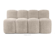 Ławka tapicerowana do jadalni 160 cm tkanina szenil beżowy