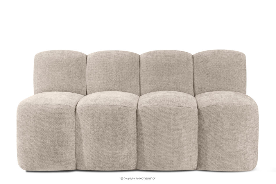 BRESCO Ławka tapicerowana do jadalni 160 cm tkanina szenil beżowy beżowy - zdjęcie 0