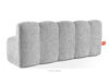 BRESCO Ławka tapicerowana z oparciem 200 cm tkanina szenil jasny szary jasny szary - zdjęcie 4