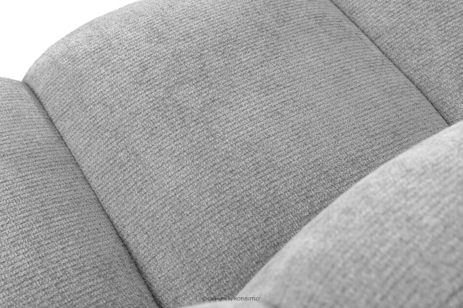BRESCO Ławka tapicerowana z oparciem 200 cm tkanina szenil jasny szary jasny szary - zdjęcie 5