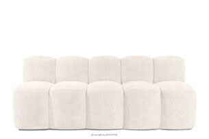 BRESCO, https://konsimo.pl/kolekcja/bresco/ Ławka tapicerowana z oparciem 200 cm tkanina szenil kremowy kremowy - zdjęcie