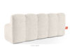 BRESCO Ławka tapicerowana z oparciem 200 cm tkanina szenil kremowy kremowy - zdjęcie 4