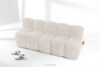 BRESCO Ławka tapicerowana z oparciem 200 cm tkanina szenil kremowy kremowy - zdjęcie 9