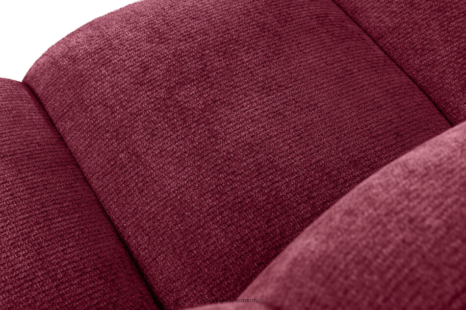 BRESCO Ławka tapicerowana z oparciem 200 cm tkanina szenil bordowy bordowy - zdjęcie 5