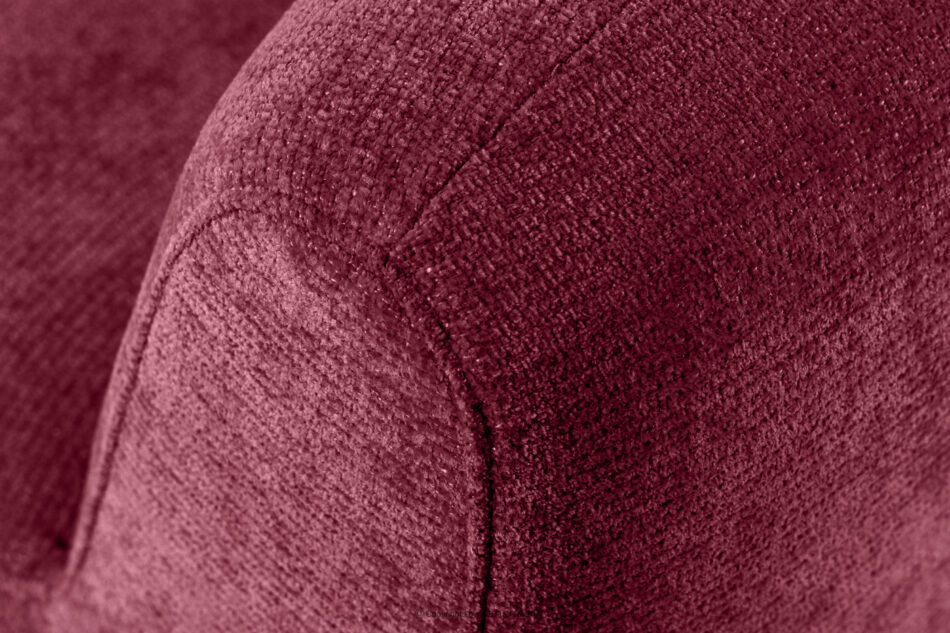 BRESCO Ławka tapicerowana z oparciem 200 cm tkanina szenil bordowy bordowy - zdjęcie 7