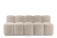 Ławka tapicerowana z oparciem 200 cm tkanina szenil beżowy