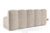 BRESCO Ławka tapicerowana z oparciem 200 cm tkanina szenil beżowy beżowy - zdjęcie 4