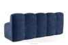 BRESCO Ławka tapicerowana z oparciem 200 cm tkanina szenil granatowy granatowy - zdjęcie 4
