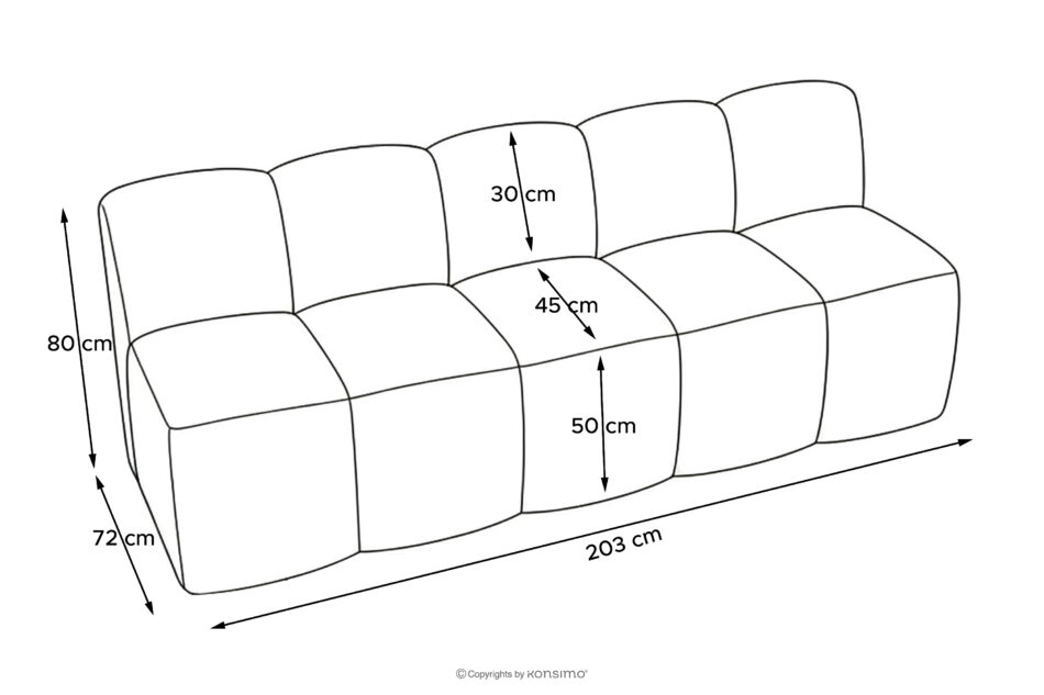 BRESCO Ławka tapicerowana z oparciem 200 cm tkanina szenil granatowy granatowy - zdjęcie 10