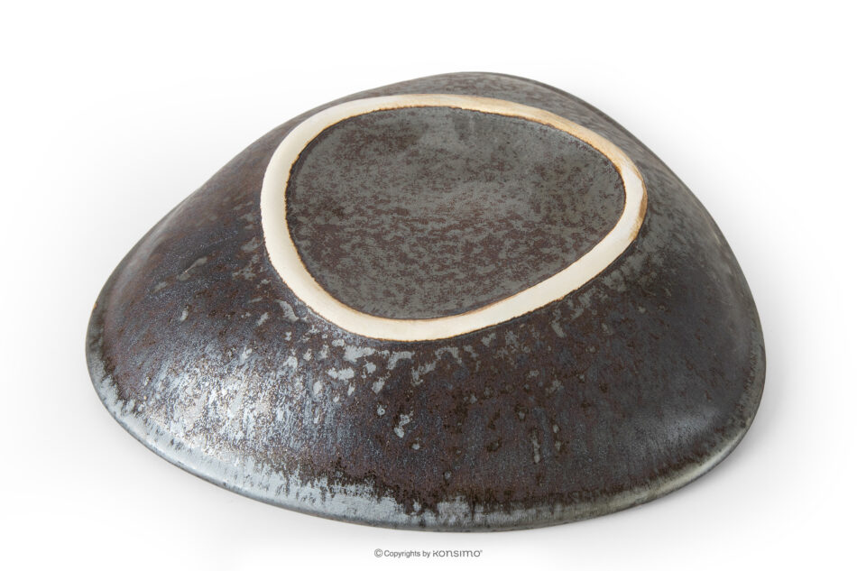 PRIMA Patera głęboka ręcznie szkliwiona czerwony czerwony - zdjęcie 3