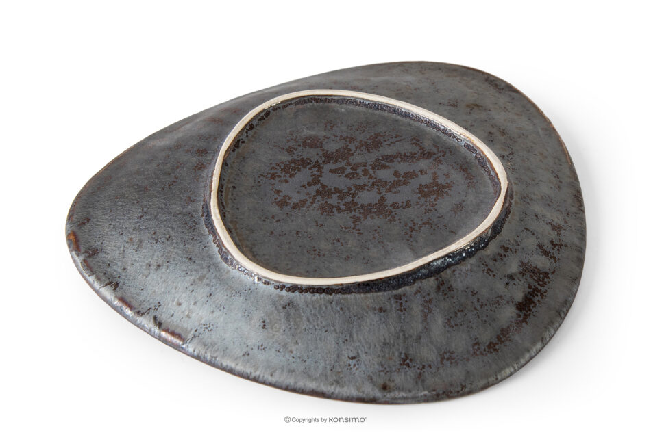 PRIMA Talerz śniadaniowy z ceramiki ręcznie szkliwiony 6 szt. czerwony czerwony - zdjęcie 4