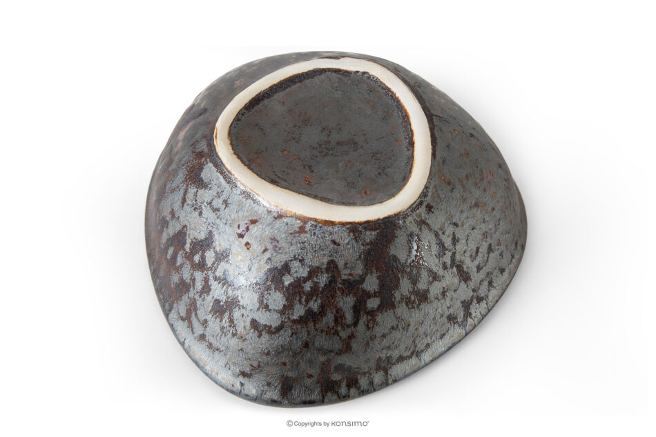 PRIMA Salaterka z ceramiki ręcznie szkliwiona 6 szt. czerwony czerwony - zdjęcie 4