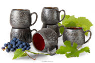 Kubek z ceramiki ręcznie szkliwiony 6 szt. czerwony