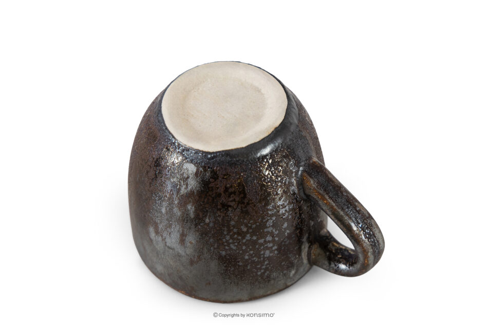 PRIMA Filiżanka do espresso ze spodkiem z ceramiki ręcznie szkliwiony 6 szt. czerwony czerwony - zdjęcie 5