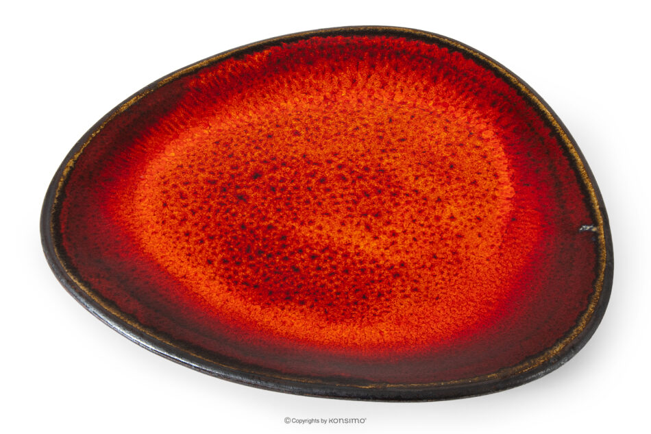 PRIMA Zestaw obiadowy z ceramiki 6os. (12 el.) czerwony czerwony - zdjęcie 3