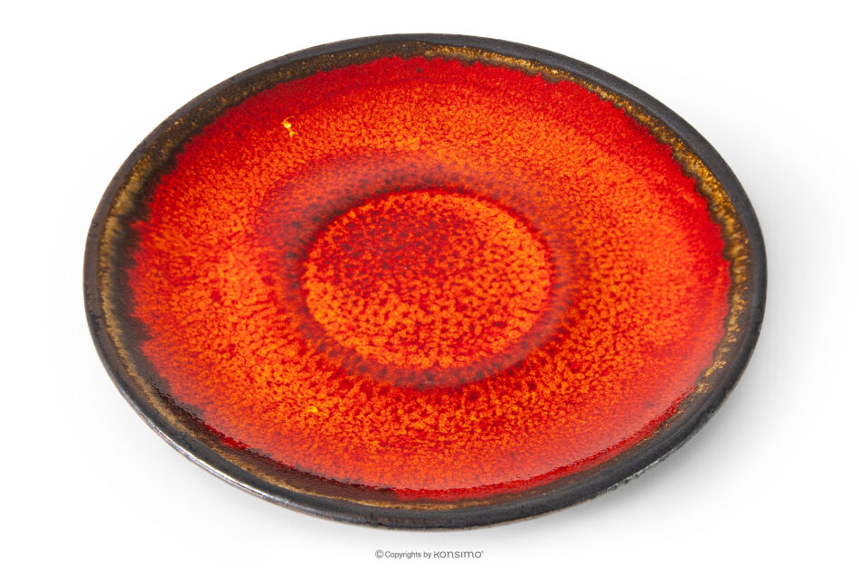 PRIMA Zestaw obiadowo-śniadaniowo-kawowy z ceramiki ręcznie szkliwiony 6 os. (48 el.) czerwony czerwony - zdjęcie 16