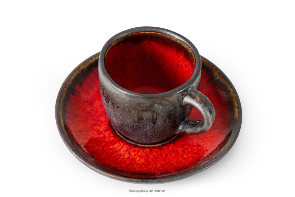 PRIMA Zestaw obiadowo-śniadaniowo-kawowy 6 os. (60 el.) czerwony czerwony - zdjęcie 19