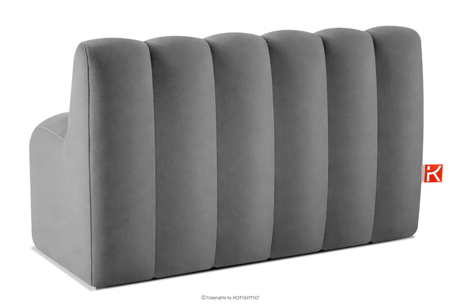 CORDA Ławka tapicerowana do jadalni 120 cm welur jasny szary jasny szary - zdjęcie 3