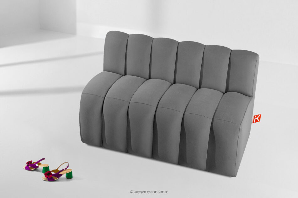 CORDA Ławka tapicerowana do jadalni 120 cm welur jasny szary jasny szary - zdjęcie 8