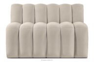 Ławka tapicerowana do jadalni 120 cm welur kremowy