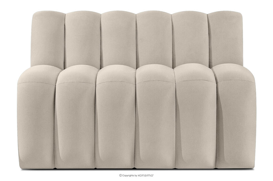 CORDA Ławka tapicerowana do jadalni 120 cm welur kremowy kremowy - zdjęcie 0