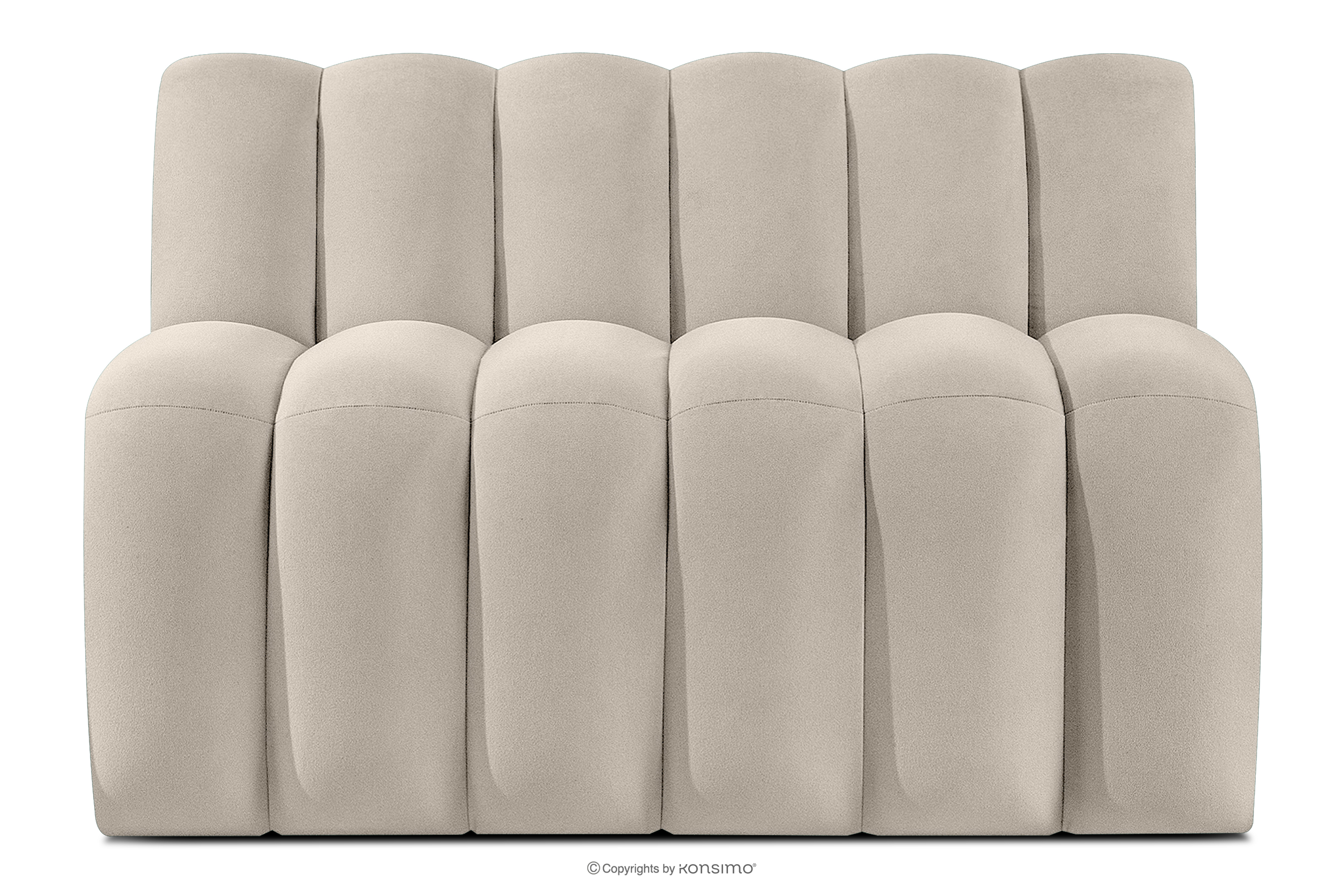 Ławka tapicerowana do jadalni 120 cm welur kremowy