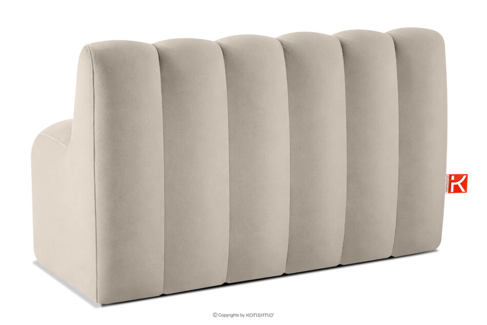 CORDA Ławka tapicerowana do jadalni 120 cm welur kremowy kremowy - zdjęcie 3