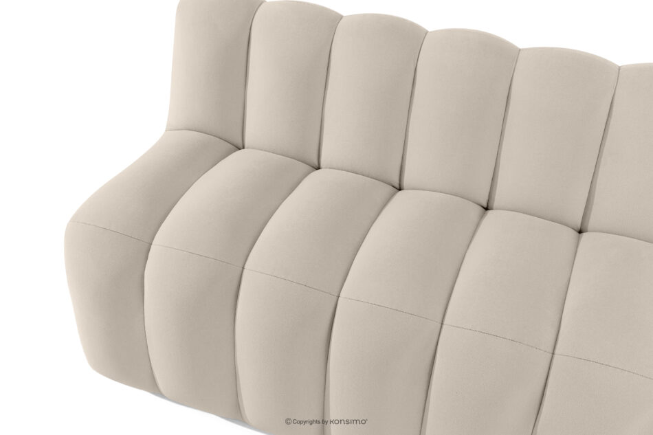 CORDA Ławka tapicerowana do jadalni 120 cm welur kremowy kremowy - zdjęcie 4