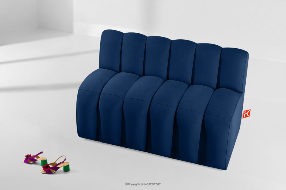 CORDA Ławka tapicerowana do jadalni 120 cm welur granatowy granatowy - zdjęcie 8