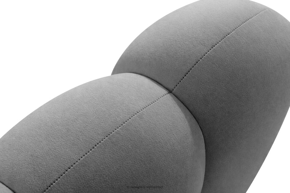 CORDA Ławka tapicerowana z oparciem 160 cm welur jasny szary jasny szary - zdjęcie 6