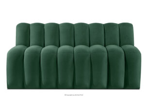 CORDA, https://konsimo.pl/kolekcja/corda/ Ławka tapicerowana z oparciem 160 cm welur ciemny zielony ciemny zielony - zdjęcie