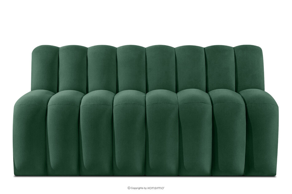 CORDA Ławka tapicerowana z oparciem 160 cm welur ciemny zielony ciemny zielony - zdjęcie 0
