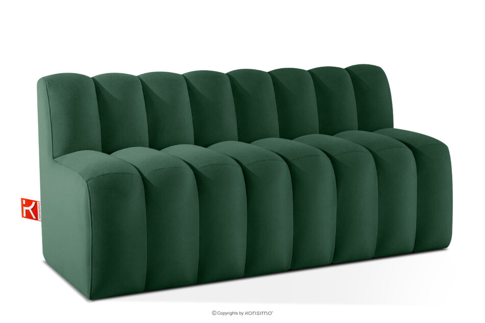 CORDA Ławka tapicerowana z oparciem 160 cm welur ciemny zielony ciemny zielony - zdjęcie 2
