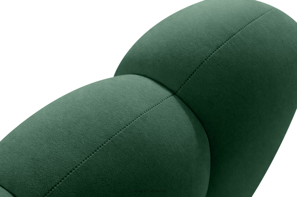 CORDA Ławka tapicerowana z oparciem 160 cm welur ciemny zielony ciemny zielony - zdjęcie 6