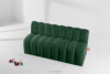 CORDA Ławka tapicerowana z oparciem 160 cm welur ciemny zielony ciemny zielony - zdjęcie 9