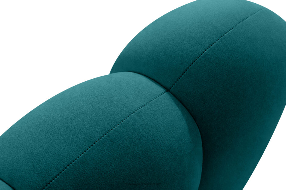 CORDA Ławka tapicerowana z oparciem 160 cm welur morski morski - zdjęcie 6