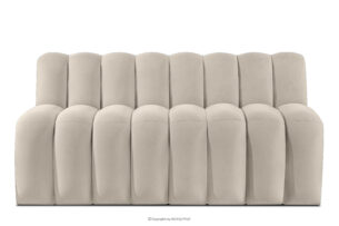 CORDA, https://konsimo.pl/kolekcja/corda/ Ławka tapicerowana z oparciem 160 cm welur kremowy kremowy - zdjęcie