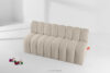 CORDA Ławka tapicerowana z oparciem 160 cm welur kremowy kremowy - zdjęcie 9
