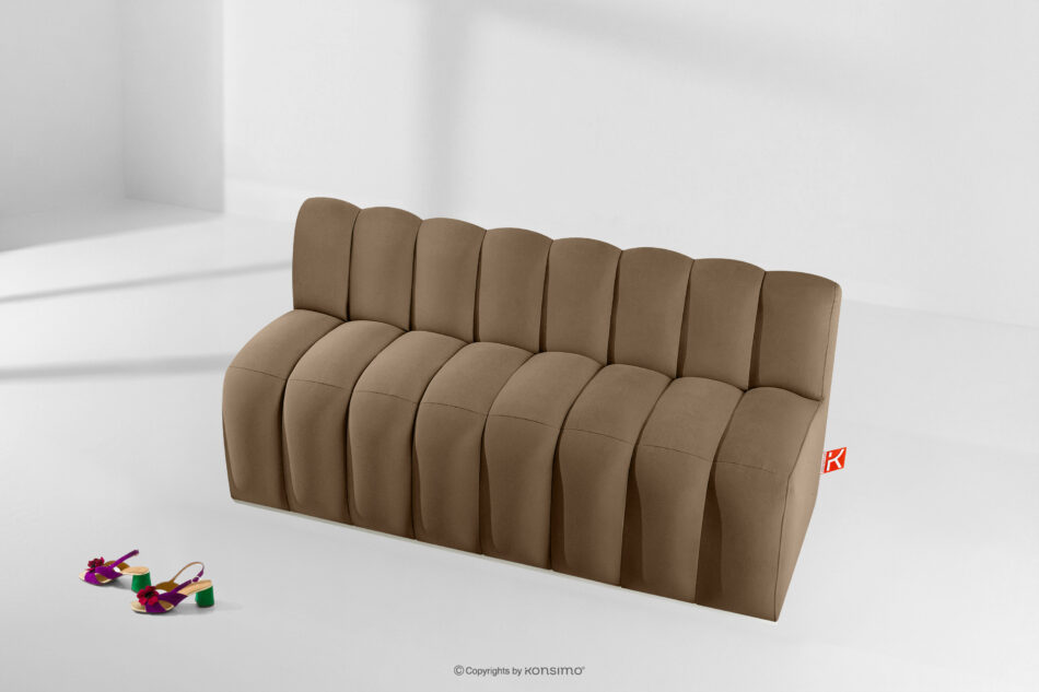 CORDA Ławka tapicerowana z oparciem 160 cm welur beżowy beżowy - zdjęcie 8