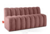 CORDA Ławka tapicerowana z oparciem 160 cm welur różowy różowy - zdjęcie 3