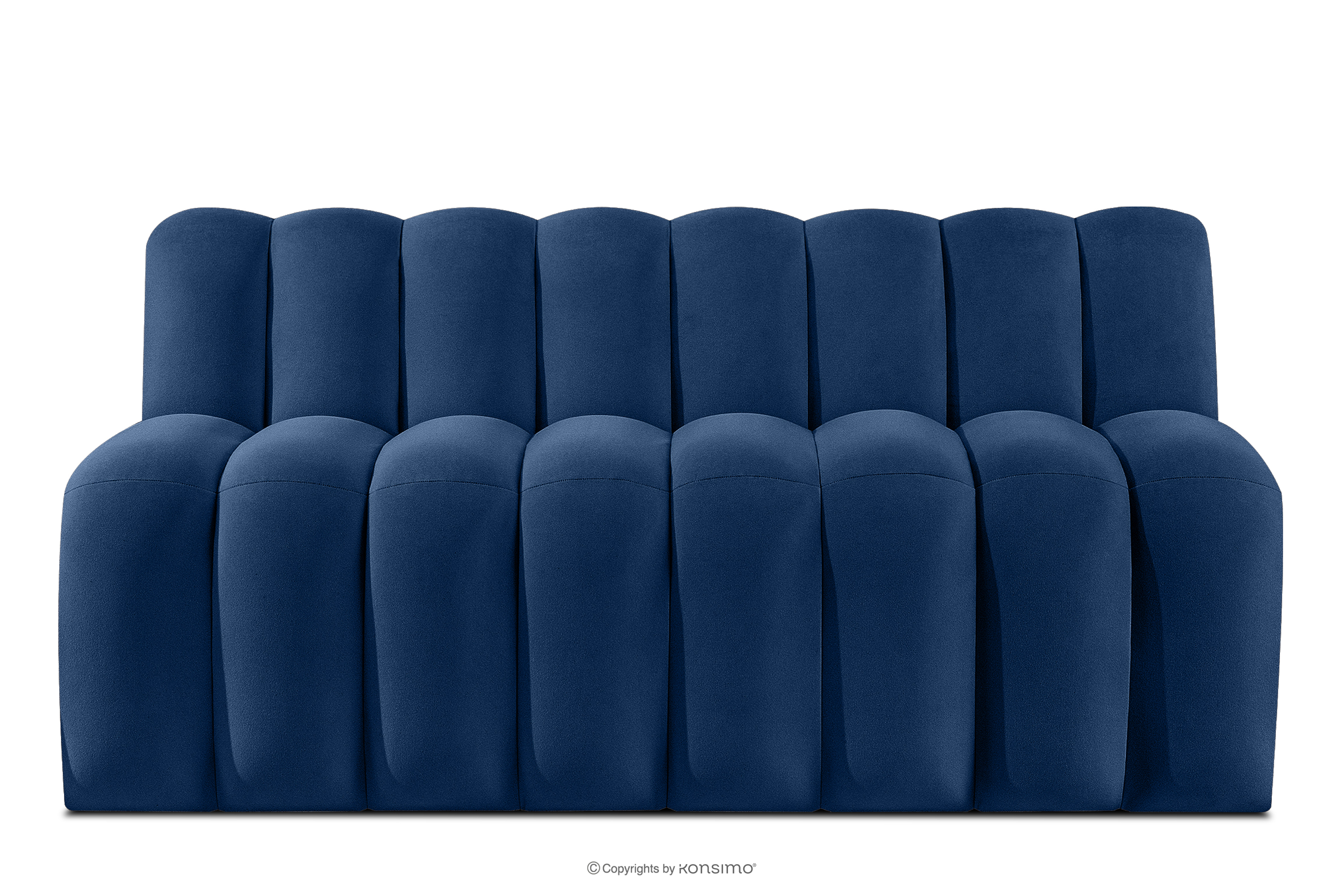 Ławka tapicerowana z oparciem 160 cm welur granatowy