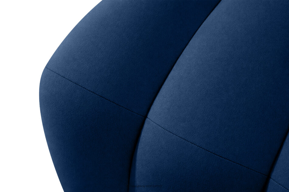 CORDA Ławka tapicerowana z oparciem 160 cm welur granatowy granatowy - zdjęcie 7
