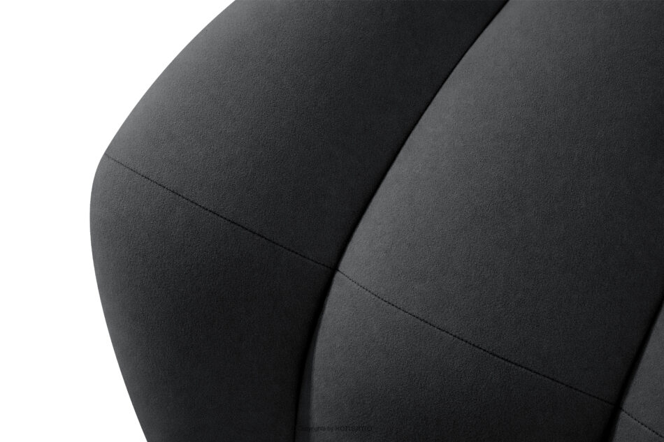 CORDA Ławka tapicerowana z oparciem 200 cm welur ciemny szary ciemny szary - zdjęcie 7