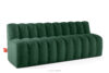 CORDA Ławka tapicerowana z oparciem 200 cm welur ciemny zielony ciemny zielony - zdjęcie 3